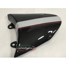 CARBONVANI - DUCATI XDIAVEL CARBON FIBER "LINE WHITE" LONG TWIN TAIL (Solo Seat cowl)